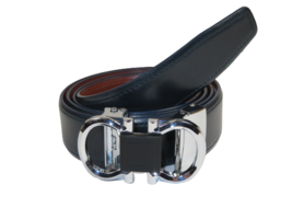 Mens VALENTINI Leather Belt Automatic Adjustable Removable Buckle V506S ... - £31.92 GBP