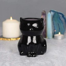 Ebros Black Cat Ceramic Oil Burner Diffuser Home Decor - £19.57 GBP