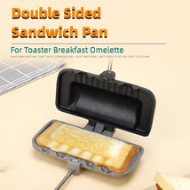 Double-Sided Sandwich Pan Non-Stick Foldable Grill Frying Pan For Bread Toast Br - £34.97 GBP