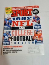 Vintage Sport Magazine NFL College Football Warren Moon Barry Sanders Elway 1992 - £7.43 GBP