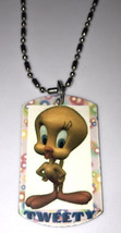 Tweety Bird Dog Tag Style Necklace - £5.43 GBP