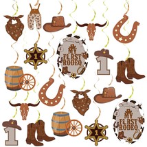 Cowboy Party Decorations My First Rodeo Birthday Party for Boy Supplies ... - £18.16 GBP