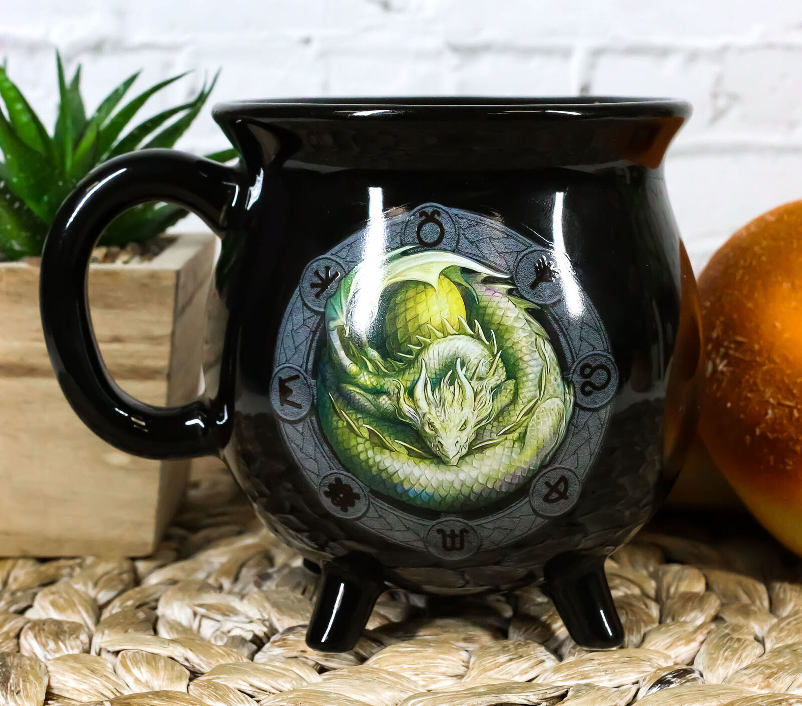 Wicca Sabbats Wheel of The Year Ostara Dragon Heat Color Changing Cauldr... - $24.99