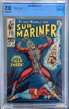 Sub-Mariner #5 (1968) CBCS 7.0 -- O/w to white; 1st &amp; origin Tiger Shark; CGC - £246.94 GBP