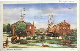 New York World&#39;s Fair, New England Exhibit, vintage postcard 1940 - £7.89 GBP