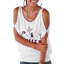 Mondxflaur Flag Sleeveless T Shirts for Women Loose Fit Elegant Top Clothes - £18.32 GBP