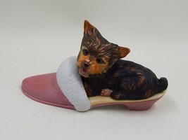Princeton Gallery Pampered Pup Yorkie Yorkshire Terrier Slipper Porcelain - £15.00 GBP