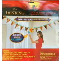 The Lion King Add An Age Jumbo Letter Banner Kit Customizable 9.95 ft New - $10.95