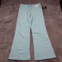 Dickies Pants Womens M Sky Blue Medical Uniform Pull On Scrub Bottoms - £14.89 GBP