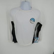 Beach Bros Men&#39;s UPF 50+ Long Sleeve Side Panel Rashguard White Shirt S NWT $34 - £14.27 GBP