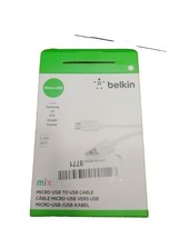 New! Belkin Mixit Micro-USB To USB Cable 4FT/1.2M - White - For Mobile Devices - £5.57 GBP