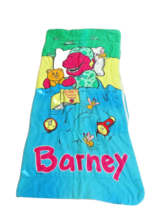 Vintage Barney™️ Bedtime Youth Sleeping Bag Dinosaur Sleepover 1992 Nap Mat - £21.33 GBP