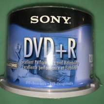 Sony DVD+R NEW SEALED 50-Pack Spindle Blank Media 4.7GB -120 min 16x Acc... - $21.66