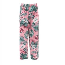 Laurie Felt Wide Leg Printed Woven Pants (Pink, Medium) A309554 - £15.44 GBP