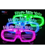 Happy New Year Party Sunglasses Light Up Glasses Glowing Eyes LED Flashi... - £4.73 GBP