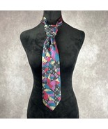 Vintage 100% Silk Necktie Salvatore Abstract Print Colorful Italian Desi... - $19.33 CAD