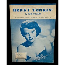 Honky Tonkin&#39; Vintage Piano Sheet Music Hank Williams 1948 Polly Burgin - £12.00 GBP