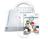 White Wii Console And Mario Kart Wii Bundle. - $193.94