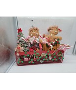Gingerbread boy/girl  Christmas tree embellished basket OOAK - $16.50