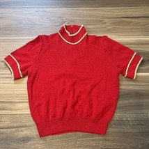 Vintage St. John Collection By Marie Gray Red Gold Short Sleeve Sweater ... - $877.99 MXN