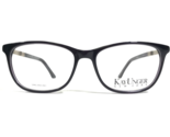 Kay Unger Gafas Monturas K202 PUR Violeta Oro Cuadrado Completo Borde 55... - $51.05
