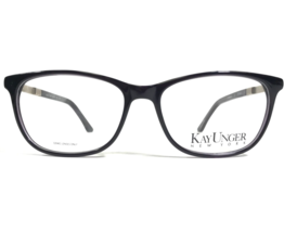 Kay Unger Gafas Monturas K202 PUR Violeta Oro Cuadrado Completo Borde 55-16-145 - £40.14 GBP