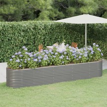  Garden Raised Bed Grey Powder-coated steel Large Durable - €234,55 EUR