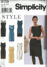 Simplicity Sewing Pattern 9108 Dress Sleeveless Misses Size 8-18 UNCUT - $8.98