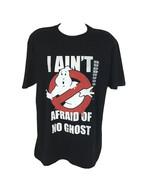 Men&#39;s &quot;Ain&#39;t Afraid of No Ghost&quot; Ghostbusters Black Graphic T Shirt Size... - $394.84 MXN