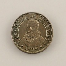 1939 Nicaragua 10 Centavos Pièce de Monnaie Extra Fin État Copper-Nickel - £30.13 GBP