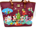 Disney Dooney and &amp; Bourke Christmas Classics Holiday Tote Bag Purse Red... - £155.62 GBP