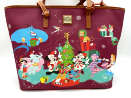 Disney Dooney and &amp; Bourke Christmas Classics Holiday Tote Bag Purse Red... - $193.04