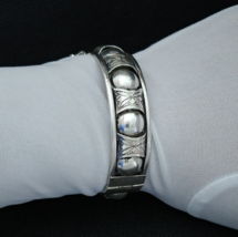 Moroccan Bracelet Silver Cuff Tuareg Vintage Berber Tribal Ethnic Bangle... - €129,93 EUR