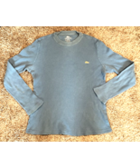 Lacoste Shirt Mens Medium Thermal Waffle Knit Sleepwear Sweater Pullover Croc - $18.69