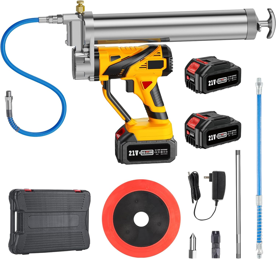 Primary image for Grease Gun Kit, 12,000 PSI Battery Power Grease Gun, Cordless Grease Gun with 2*