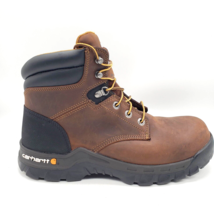 CARHARTT Work Boots Men&#39;s 11.5 Rugged Flex 6&quot; Waterproof Composite Toe Brown NEW - $98.95