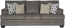 Contemporary Gray Sofa With 4 Throw Pillows By Signature Design By Ashley. - £714.75 GBP