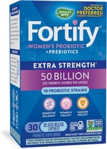 Nature&#39;s Way Fortify Extra Strength Probiotics for Women + Prebiotic- Digestive  - £34.36 GBP