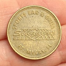 Vintage Sluggers Sports Bar Ft Myers FL No Cash Value Coin Token 7/8” - £7.80 GBP