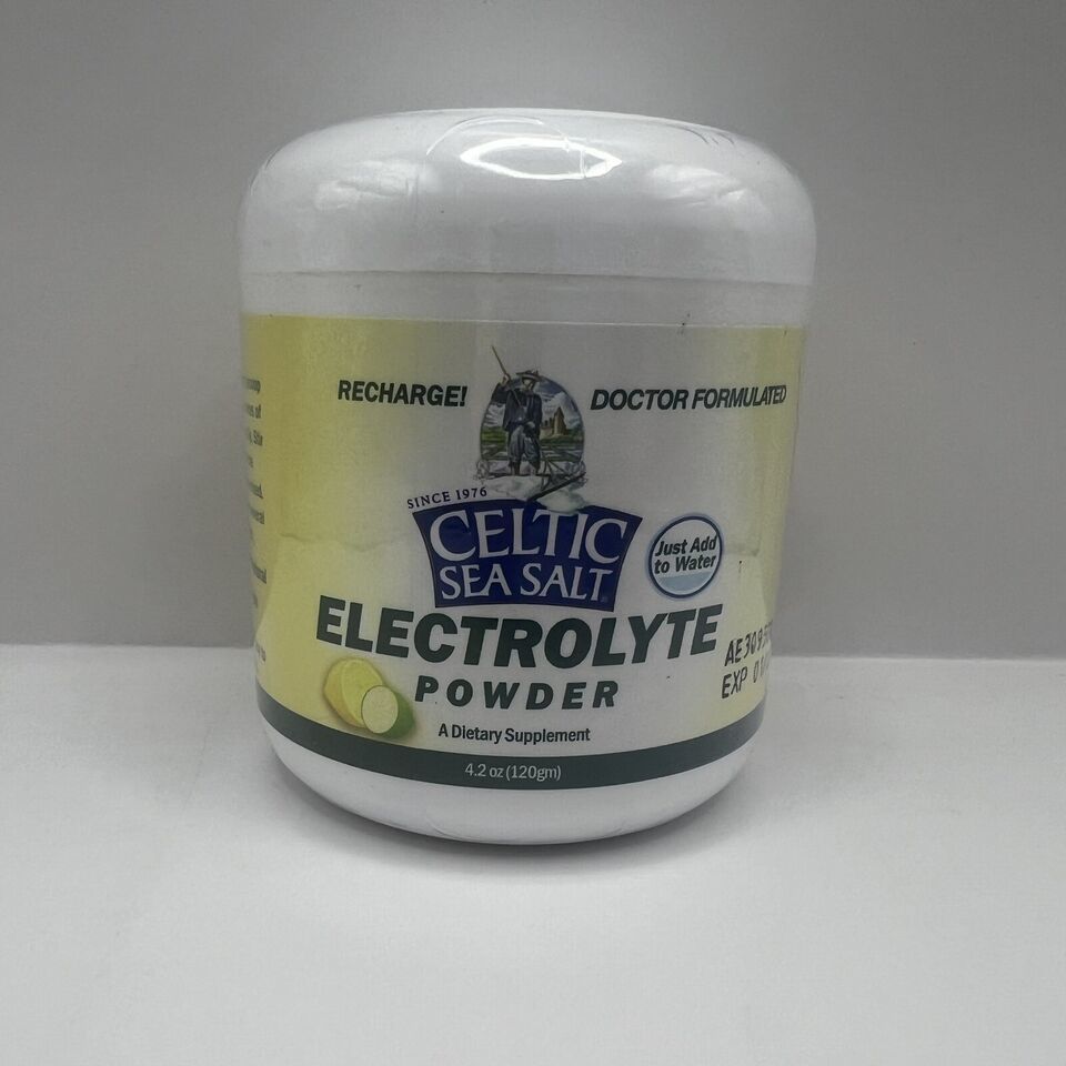 Sealed Celtic Sea Salt Electrolyte Powder Drink Mix 4.2oz EXP 01/27