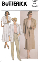 Vintage Butterick 3697 Misses Jacket , Skirt, &amp; Pants size 12-14-16  - £4.72 GBP