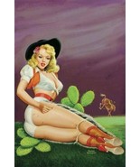  Fallin&#39; on the Cactus - Peter Driben Sexy Blonde Western PinUp Bucking ... - £133.34 GBP