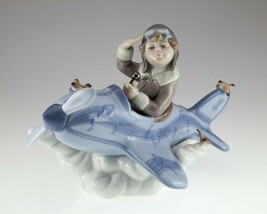 Lladro &quot; Over The Clouds &quot; Garçon En Hélice Plan Avec / Original Boîte 5697 - $188.99