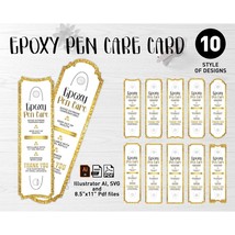 Pen Display Card, Pen Packaging, Pen Care Card Svg, Care Card SVG, Ink Joy Pen - £3.10 GBP