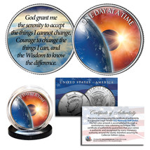 ONE DAY AT A TIME Sun Moon Earth Pray 2-Sided JFK Half Dollar Holy Spiri... - $241.11 MXN