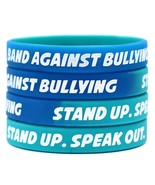 90 Adult 10 Child Anti Bullying Wristbands - Debossed Color Filled Silic... - £43.57 GBP