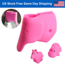 Bathtub Spout Cover Faucet Cover Baby Bathroom Safety Protector Pink Ele... - £15.95 GBP