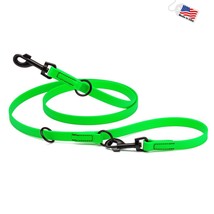 Dog Pet Adjustable Multi-Purpose Leash - W3/4&quot; x L7&#39; - Tropical Green - $43.72