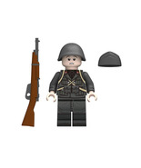Italian WWII Carcano Infantry Minifigure, Military Custom Block Toy - $4.60