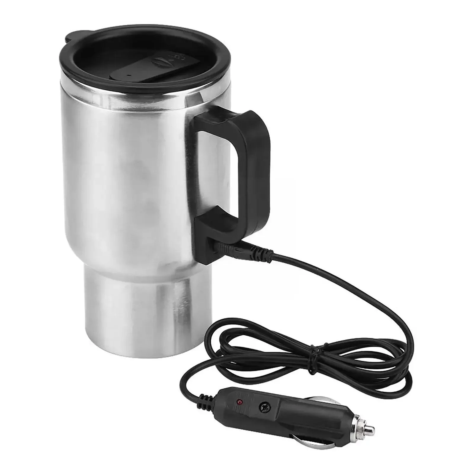 500ML 12V Car Electric Heating Cup USB Heating Cup Water Heater Bottle Drink Mug - £16.58 GBP